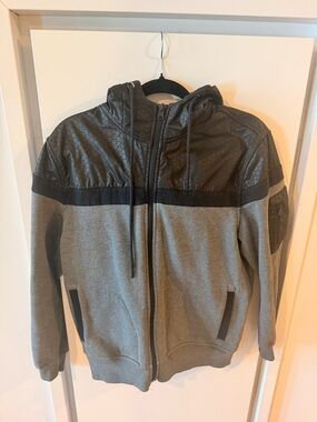Champs Gray and Black Performance Zip Hoodie
